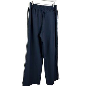 All in Motion Navy Blue Side Stripe Wide Leg Track Pants Size Large